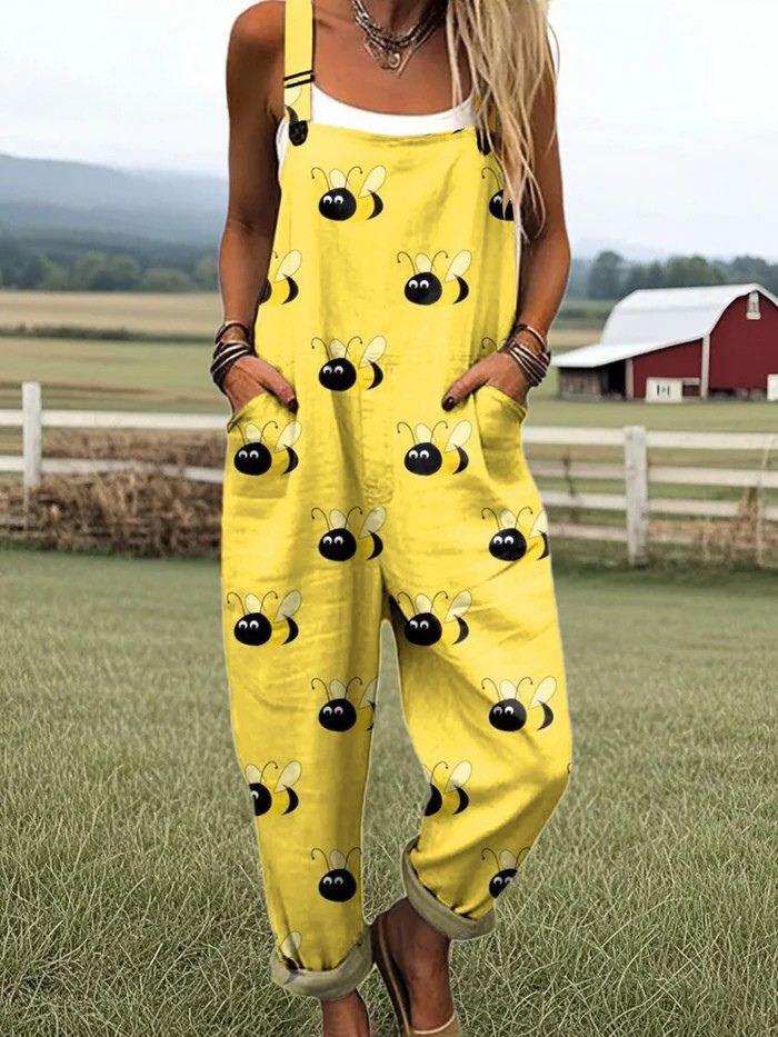 Women's Jumpsuit with Wide Leg - Effortless Comfort & Stylish Floral Print
